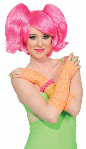 Wig&Ponies Set-Short-Pink - Rubies Costumes & Accessories - HalloweenCostumes4U.com - Accessories
