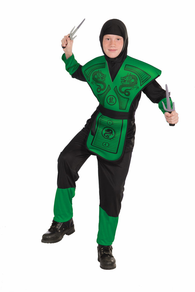 Boys Green Ninja Costume - Rubies Costumes & Accessories - HalloweenCostumes4U.com - Kids Costumes