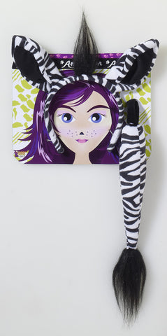 Zebra Ears & Tail - HalloweenCostumes4U.com - Accessories