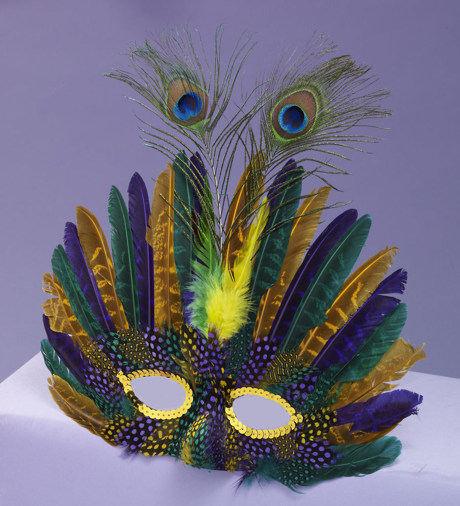 Mask-Feather-Mardi Gras - Rubies Costumes & Accessories - HalloweenCostumes4U.com - Accessories