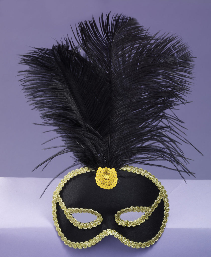 Mask-Feather-Black - Rubies Costumes & Accessories - HalloweenCostumes4U.com - Accessories