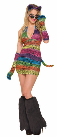 Long Gloves Rainbow Leopard - Rubies Costumes & Accessories - HalloweenCostumes4U.com - Accessories