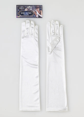 Long Beige Satin Gloves - Rubies Costumes & Accessories - HalloweenCostumes4U.com - Accessories