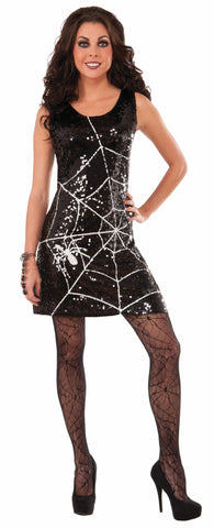 Sequin Spider Web Dress - M/L - Rubies Costumes & Accessories - HalloweenCostumes4U.com - Adult Costumes