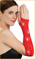 Red and White Fingerless Gloves - Rubies Costumes & Accessories - HalloweenCostumes4U.com - Accessories