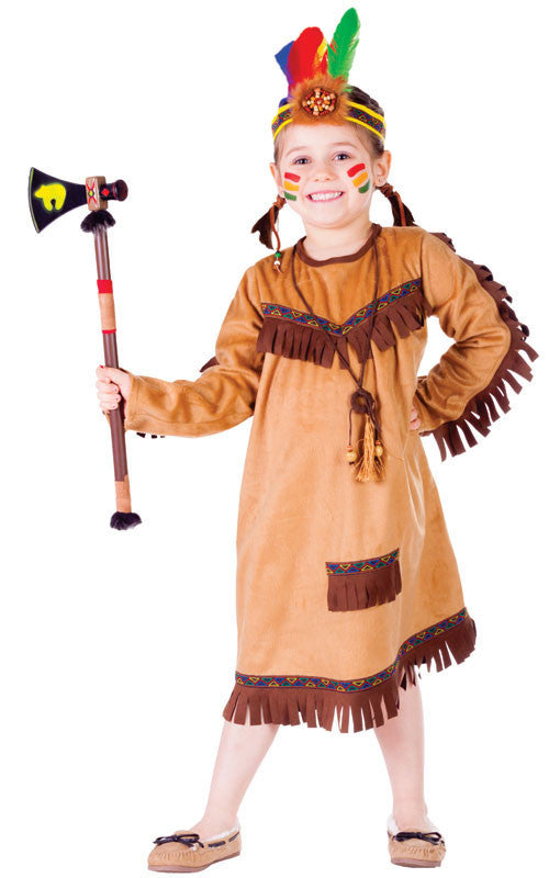 Girls Brave Indian Costume - Dress Up America Costumes & Accessories - HalloweenCostumes4U.com - Kids Costumes