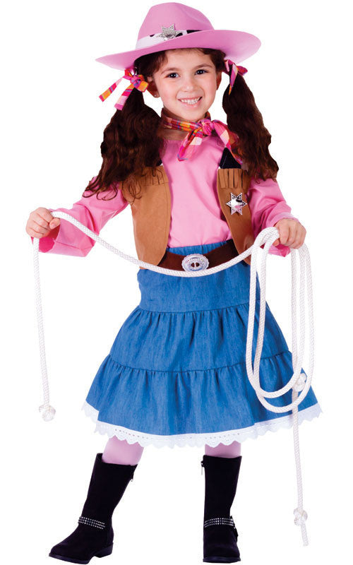 Girls Junior Cowgirl Costume - Dress Up America Costumes & Accessories - HalloweenCostumes4U.com - Kids Costumes