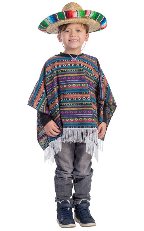 Kids Mexican Poncho - Dress Up America Costumes & Accessories - HalloweenCostumes4U.com - Kids Costumes