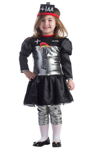 Girls Energizer Battery Costume - HalloweenCostumes4U.com - Kids Costumes - 1