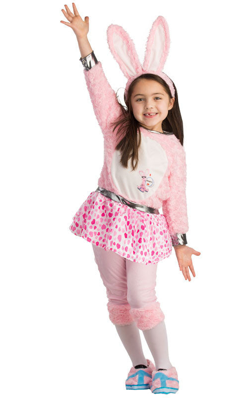 open lace back dress Pink Bunny Outfit for Bitty Baby Dolls