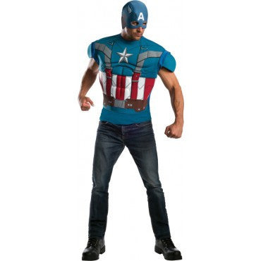 Mens Retro Cap America Costume Top - Rubies Costumes & Accessories - HalloweenCostumes4U.com - Adult Costumes