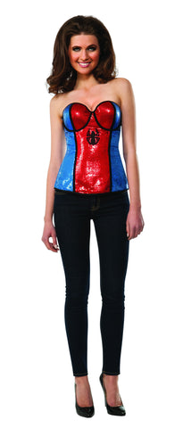 Womens Spider-Girl Sequined Corset - Rubies Costumes & Accessories - HalloweenCostumes4U.com - Adult Costumes