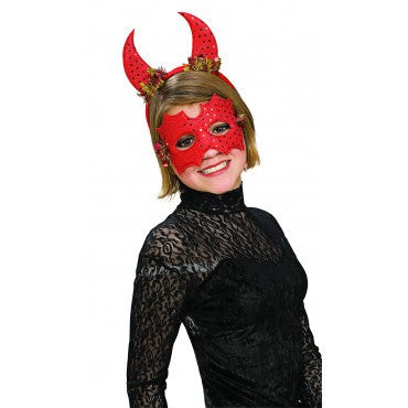 Sequin Devil Eyemask and Horns Set - Rubies Costumes & Accessories - HalloweenCostumes4U.com - Accessories