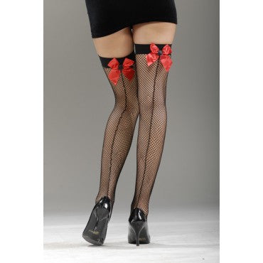Spider Bow Fishnet Thigh Highs - Rubies Costumes & Accessories - HalloweenCostumes4U.com - Accessories