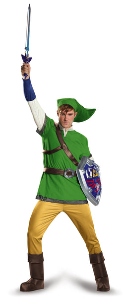 Mens Legend of Zelda Deluxe Link Costume - HalloweenCostumes4U.com - Adult Costumes