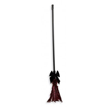 Burgundy Feather Witch Broom - Rubies Costumes & Accessories - HalloweenCostumes4U.com - Accessories