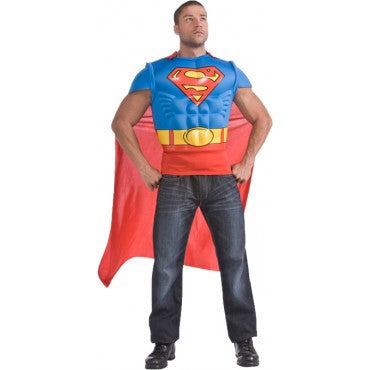 Mens Superman Muscle Chest Shirt - Rubies Costumes & Accessories - HalloweenCostumes4U.com - Adult Costumes