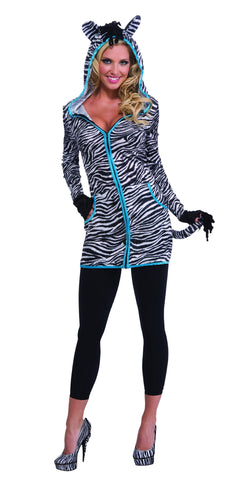 Womens Zebra Hoodie Dress - Rubies Costumes & Accessories - HalloweenCostumes4U.com - Adult Costumes