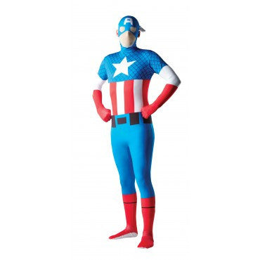 Mens Captain America Skin Suit - Rubies Costumes & Accessories - HalloweenCostumes4U.com - Adult Costumes