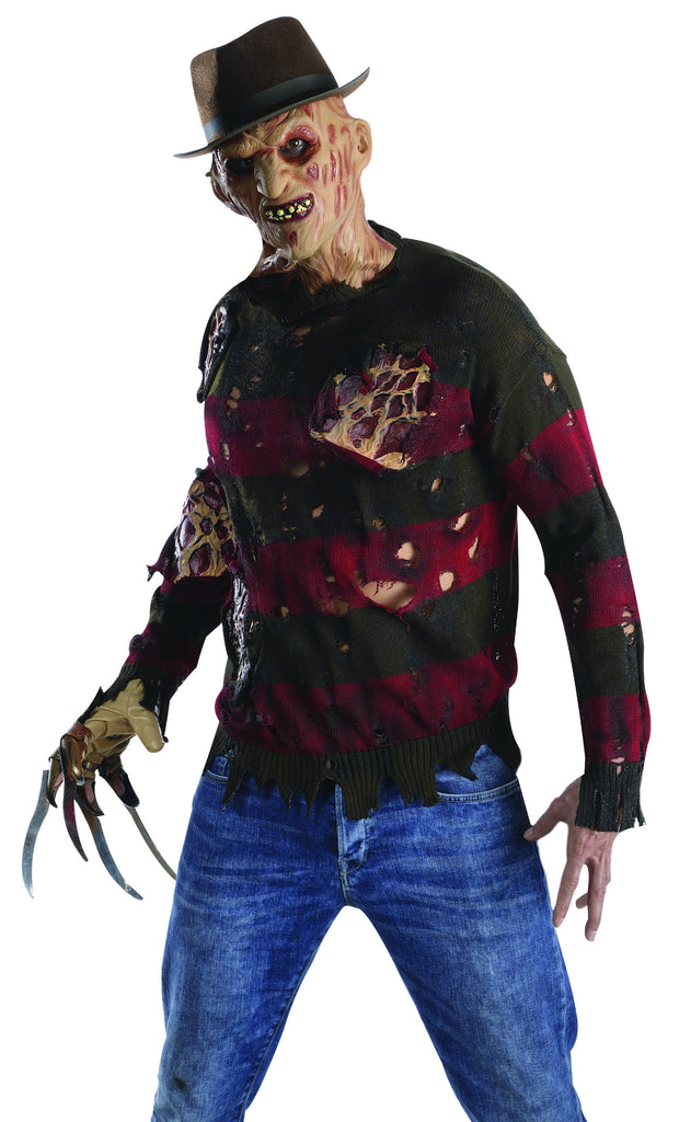 Mens/Teens Freddy Sweater with Burning Latex Flesh - Rubies Costumes & Accessories - HalloweenCostumes4U.com - Adult Costumes