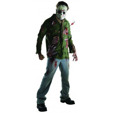 Mens/Teens Friday the 13th Deluxe Jason Voorhees Costume - Rubies Costumes & Accessories - HalloweenCostumes4U.com - Adult Costumes