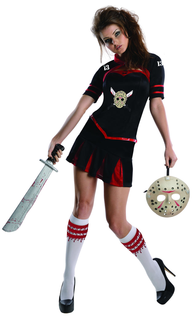 Womens/Teens Friday the 13th Jason Voorhees Cheerleader Corset Costume - Rubies Costumes & Accessories - HalloweenCostumes4U.com - Adult Costumes