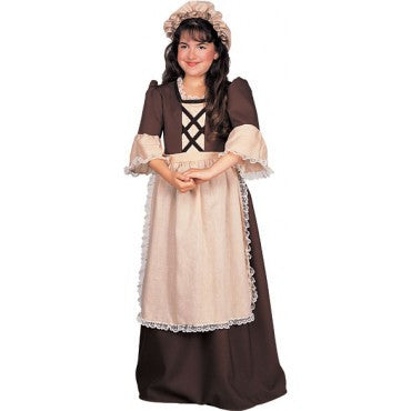ladies colonial dress Girl Costume Child Small Size-US:20 Thanks Giving and costume collections:brown-mini-dresses ribbed knit dress Beige