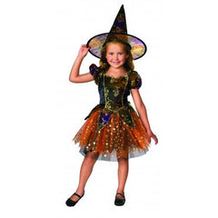 Disfraz elegante de bruja estrella para niña