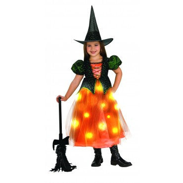Girls Glowing Twinkle Witch Costume - HalloweenCostumes4U.com - Kids Costumes