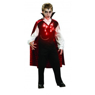 Boys Vampire Costume with Fiber Optic Lights - HalloweenCostumes4U.com - Kids Costumes