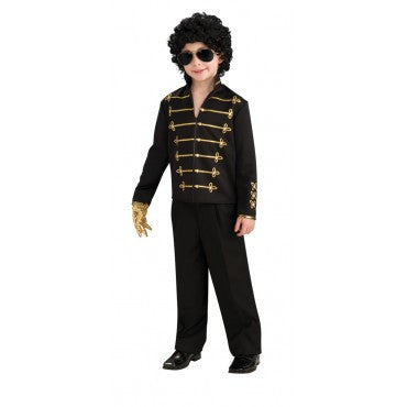 Boys Michael Jackson Black Military Jacket - HalloweenCostumes4U.com - Kids Costumes