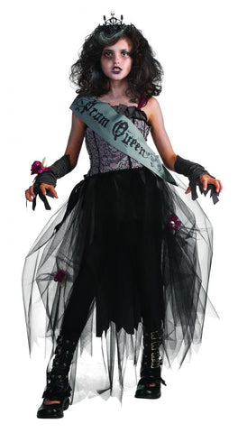 Girls Gothic Prom Queen Costume