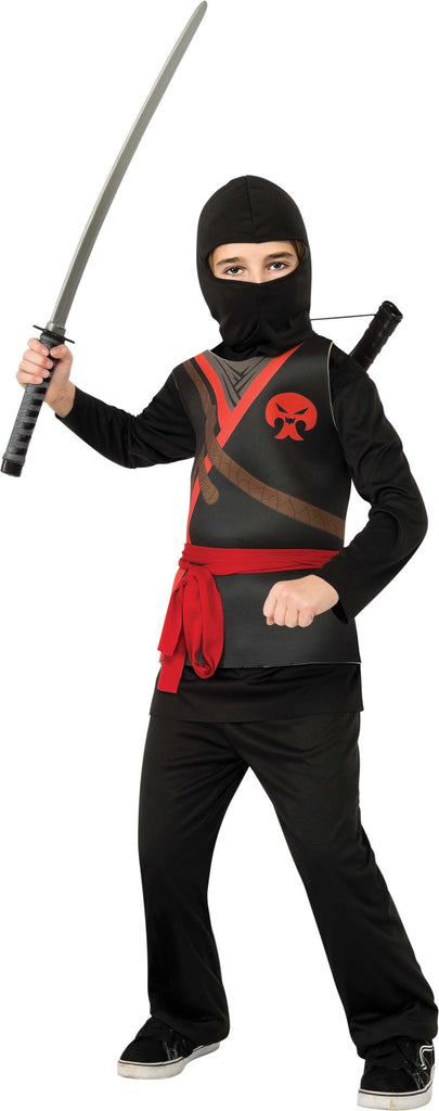 Boys Black Ninja Costume - Rubies Costumes & Accessories - HalloweenCostumes4U.com - Kids Costumes