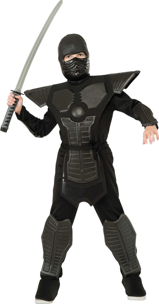 Boys Deluxe Black Ninja Costume - Rubies Costumes & Accessories - HalloweenCostumes4U.com - Kids Costumes