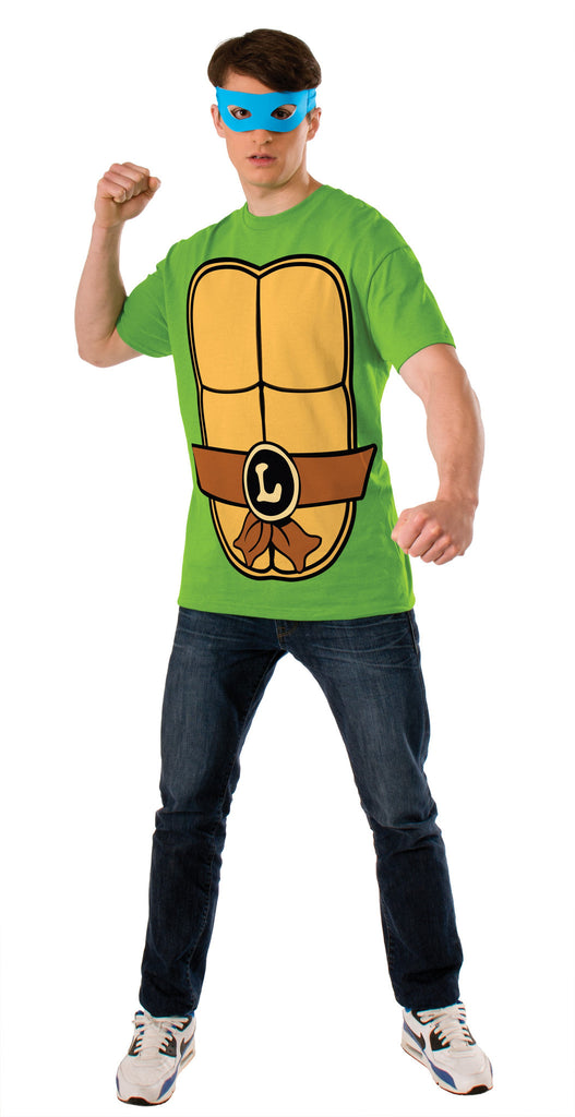 Adults Leonardo Ninja Turtles Costume Top - HalloweenCostumes4U.com - Adult Costumes