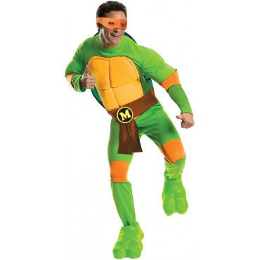 Mens Ninja Turtles Deluxe Michelangelo Costume - Rubies Costumes & Accessories - HalloweenCostumes4U.com - Adult Costumes