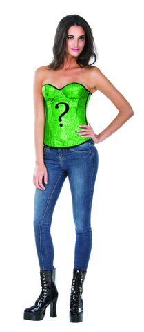 Womens Batman The Riddler Sequin Corset - Rubies Costumes & Accessories - HalloweenCostumes4U.com - Adult Costumes