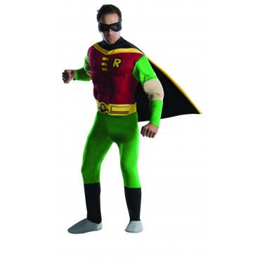 Mens Teen Titans Deluxe Muscle Chest Robin Costume - Rubies Costumes & Accessories - HalloweenCostumes4U.com - Adult Costumes