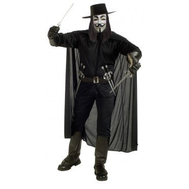 Mens Deluxe V for Vendetta Costume - Rubies Costumes & Accessories - HalloweenCostumes4U.com - Adult Costumes