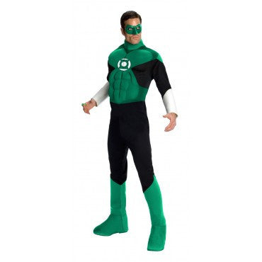 Mens Deluxe Green Lantern Muscle Chest Costume - HalloweenCostumes4U.com - Adult Costumes
