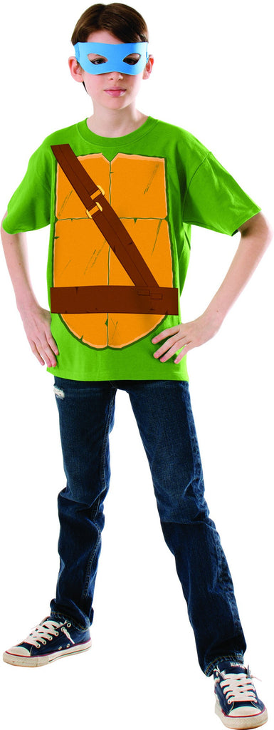Boys Ninja Turtles Leonardo Shirt & Mask - HalloweenCostumes4U.com - Kids Costumes