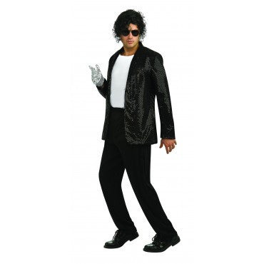 Mens Michael Jackson Deluxe Sequin Billie Jean Jacket - HalloweenCostumes4U.com - Adult Costumes