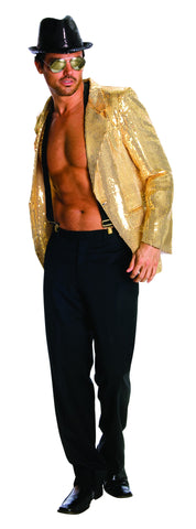 Mens Gold Sequin Blazer Jacket - Rubies Costumes & Accessories - HalloweenCostumes4U.com - Adult Costumes