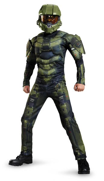 Boys Halo Master Chief Muscle Costume - Disguise Costumes & Accessories - HalloweenCostumes4U.com - Kids Costumes