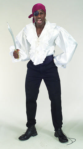 White Mens Pirate Shirt - Rubies Costumes & Accessories - HalloweenCostumes4U.com - Adult Costumes