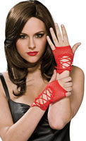 Red Fingerless Wrist Gloves - Rubies Costumes & Accessories - HalloweenCostumes4U.com - Accessories