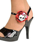 Skull and Rose Shoe Clips - Rubies Costumes & Accessories - HalloweenCostumes4U.com - Accessories