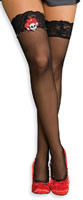 Rose and Skulls Thigh Highs - Rubies Costumes & Accessories - HalloweenCostumes4U.com - Accessories