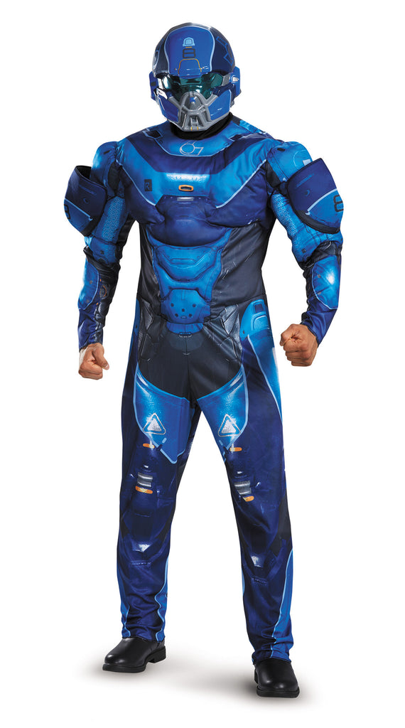Mens Halo Deluxe Blue Spartan Costume - Disguise Costumes & Accessories - HalloweenCostumes4U.com - Adult Costumes