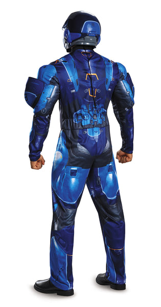 Mens Halo Deluxe Blue Spartan Costume - HalloweenCostumes4U.com - Adult Costumes
